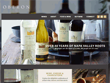 Tablet Screenshot of oberonwines.com